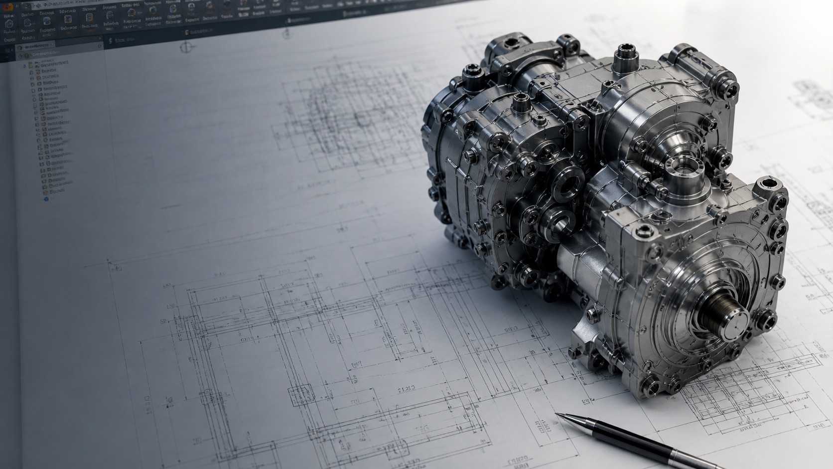 Mechanical assembly on engineering drawings